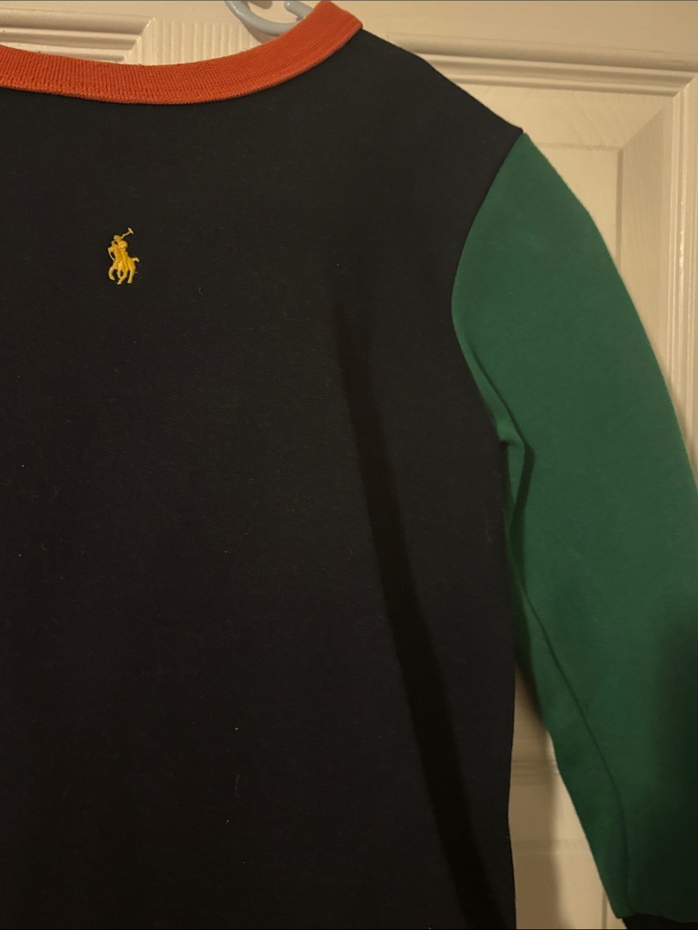 Ralph Lauren Kids Navy Colorblock Sweatshirt & Joggers Set with Yellow Pony - Picture 5 of 5